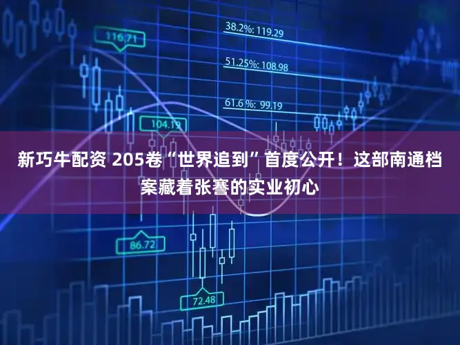 新巧牛配资 205卷“世界追到”首度公开！这部南通档案藏着张謇的实业初心