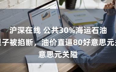 沪深在线 公共30%海运石油命根子被掐断，油价直逼80好意思元关隘