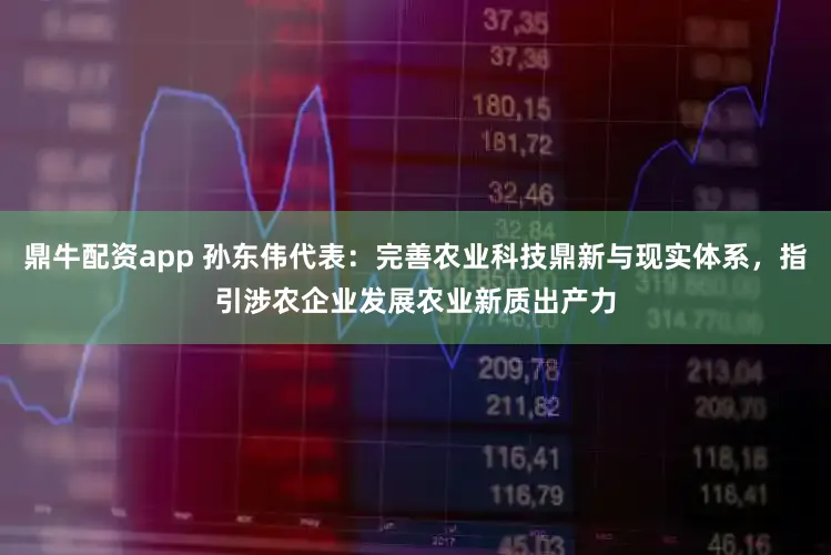 鼎牛配资app 孙东伟代表：完善农业科技鼎新与现实体系，指引涉农企业发展农业新质出产力